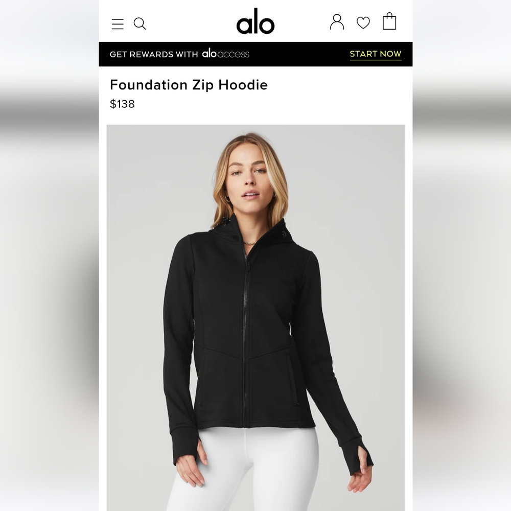 Alo black foundation sweatshirt